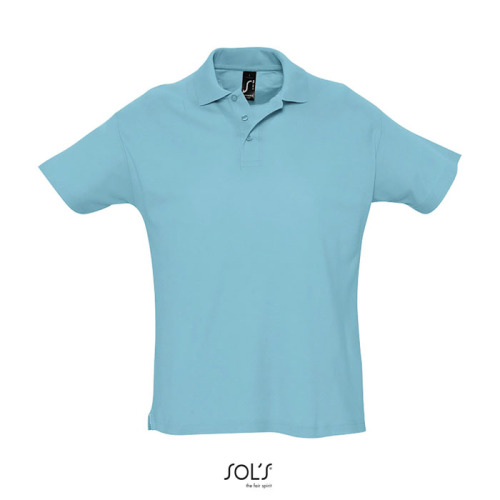 SUMMER II Męskie POLO 170g Atoll blue S11342-AL-M 