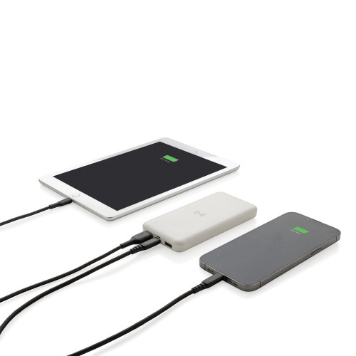 Bezprzewodowy power bank, ładowarka bezprzewodowa Biały P322.673 (2)