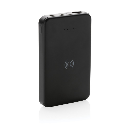 Power bank 5000 mAh, ładowarka bezprzewodowa 5W Czarny P322.621 