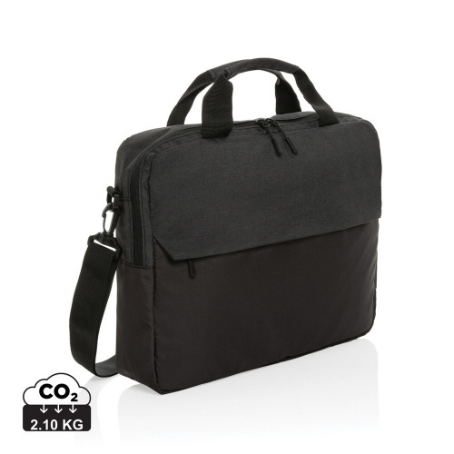 Torba na laptopa 15,6" AWARE™ Kazu, poliester z recyklingu Czarny P732.171 (8)