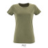 REGENT F Damski T-Shirt Melanż khaki S02758-HK-L  thumbnail