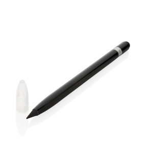 Aluminiowy "wieczny" ołówek z gumką czarny