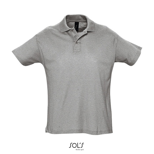 SUMMER II Męskie POLO 170g Grey melange S11342-GY-S 