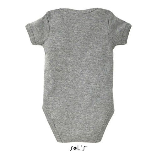 BAMBINO Dziecięce body 180g-WH-XXS Szary Melanż S00583-GM-S (1)