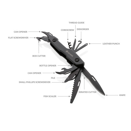 Narzędzie wielofunkcyjne Gear X, scyzoryk, 13 funkcji czarny V1899-03 (13)