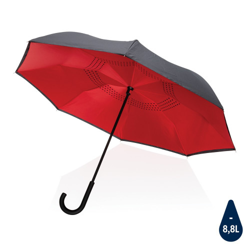 Parasol odwracalny 23" Impact AWARE™ rPET Czerwony P850.634 (8)