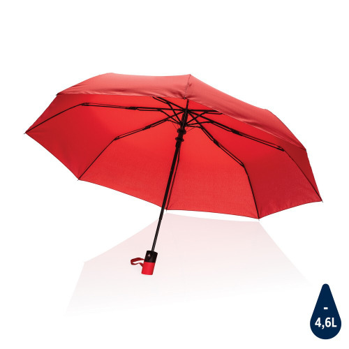 Mały parasol automatyczny 21" Impact AWARE™ rPET Czerwony P850.594 