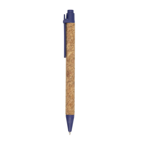 Korkowy notatnik A5 z długopisem | Layla granatowy V0056-04 (6)