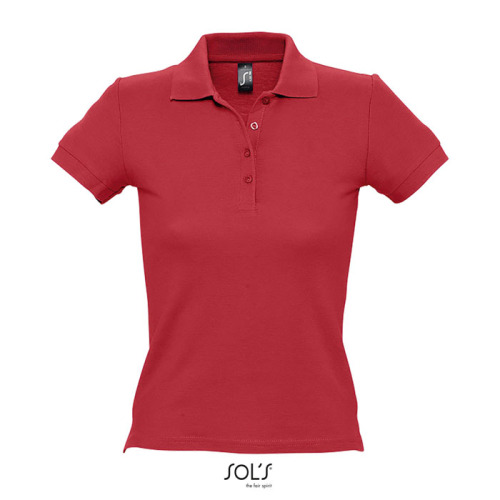 PEOPLE Damskie POLO 210g Czerwony S11310-RD-3XL 