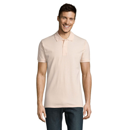 PERFECT Męskie POLO 180g Kremowy Róż S11346-CP-XL 