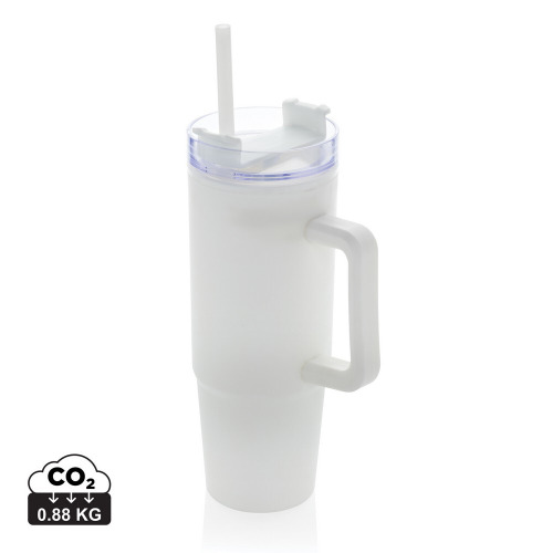 Kubek podróżny 900 ml Tana, plastik z recyklingu biały P437.103 (9)