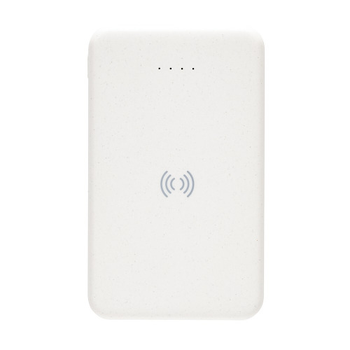 Power bank 5000 mAh, ładowarka bezprzewodowa 5W Biały P322.623 (3)