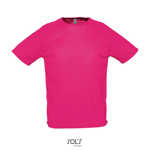 SPORTY Męski T-SHIRT 140g neonowy róż 2 S11939-NP-XS 