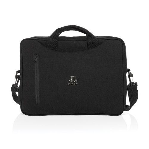 Torba na laptopa 15,4" AWARE™ Laluka, bawełna z recyklingu czarny P732.111 (4)