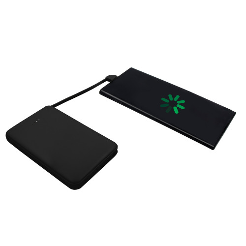 Power bank 5000 mAh ze zintegrowanymi kablami, adapter w komplecie | Presley Czarny V0905-03 (19)