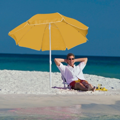 Parasol plażowy FORT LAUDERDALE żółty 507008 (3)