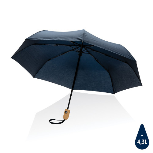 Bambusowy parasol automatyczny 21" Impact AWARE™ rPET Granatowy P850.615 