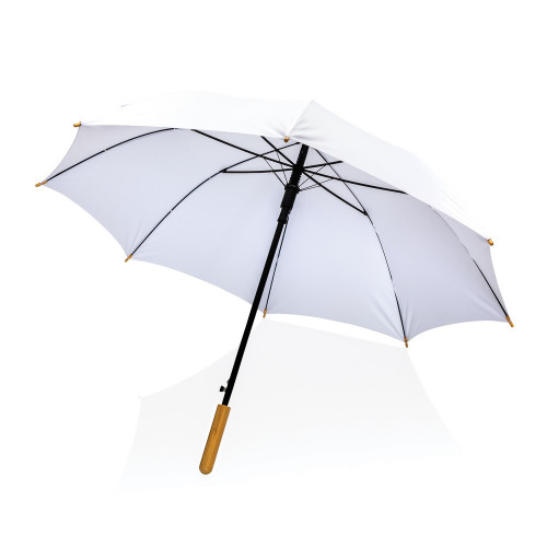 Bambusowy parasol automatyczny 23" Impact AWARE™ rPET Biały P850.653 (3)