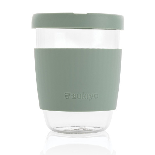 Szklany kubek podróżny Ukiyo 360 ml Zielony P432.707 (1)