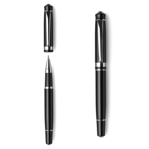 Zestaw piśmienniczy, długopis i pióro kulkowe czarny V1426-03 (6)