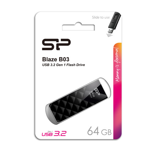 PENDRIVE SILICON POWER B03 3,2 Czarny EG829103 64GB (1)