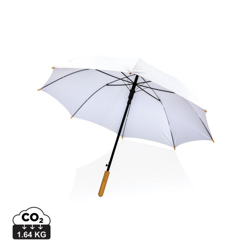 Bambusowy parasol automatyczny 23" Impact AWARE™ rPET Biały P850.653 (6)