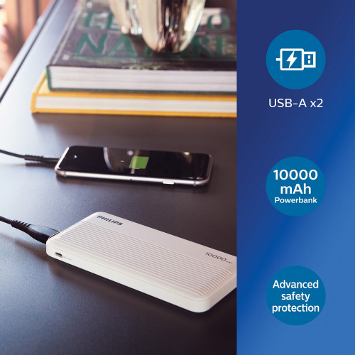 Power bank 10000 mAh Philips Biały P322.303 (6)