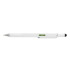 Długopis wielofunkcyjny, linijka, poziomica, śrubokręt, touch pen biały V1996-02 (7) thumbnail