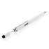 Długopis wielofunkcyjny, linijka, poziomica, śrubokręt, touch pen biały V1996-02 (16) thumbnail