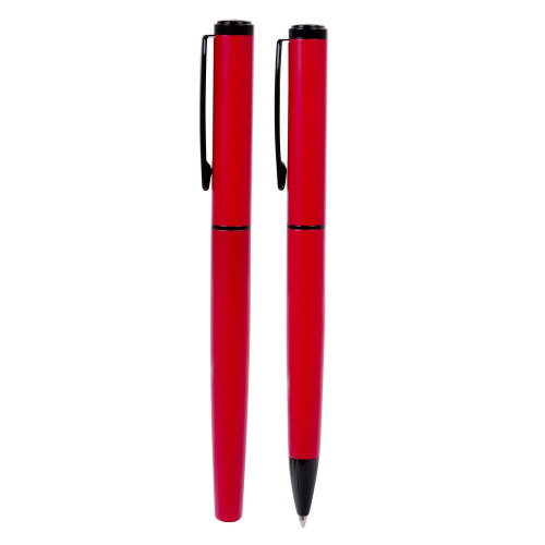 Zestaw piśmienny Mauro Conti, długopis i pióro kulkowe | Sarah czerwony V4831-05 (2)