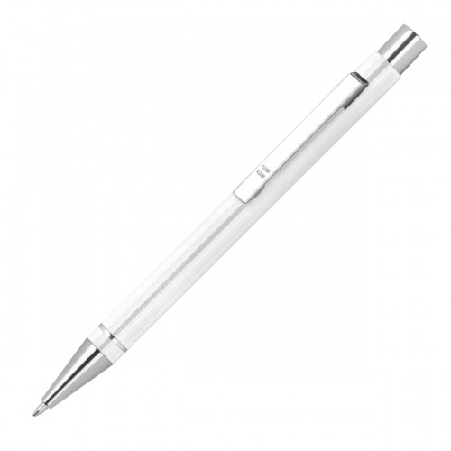 Metalowy długopis półżelowy Almeira biały 374106 (4)