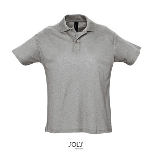 SUMMER II Męskie POLO 170g Grey melange