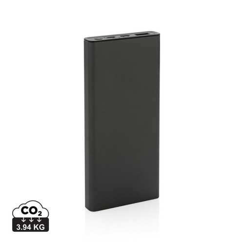 Szybki power bank 10000 mAh Terra, aluminium z recyklingu Szary P322.692 (11)