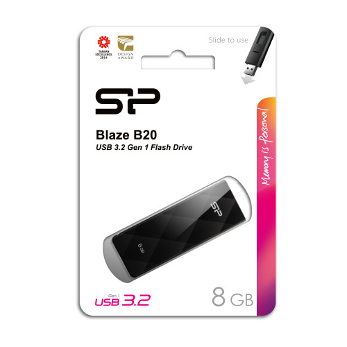 Pendrive Silicon Power B20 USB 3,0 Czarny EG 812003 8GB (2)