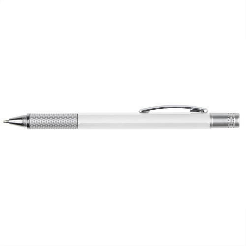Długopis wielofunkcyjny, linijka, poziomica, śrubokręt biały V7799-02 (3)