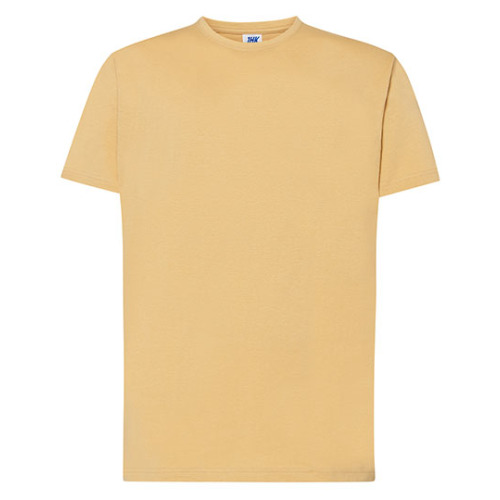 Koszulka męska z okrągłym dekoltem Regular Premium T-Shirt JHK Sand test7_TSRA190SAS 