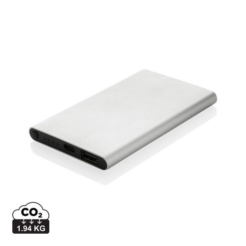 Power bank 4000 mAh z aluminium z recyklingu Srebrny P322.422 (12)