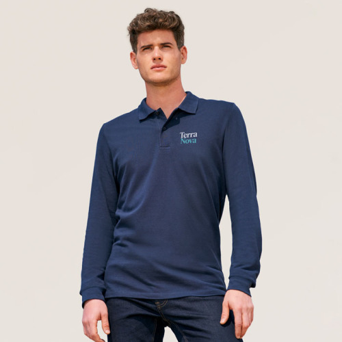 PERFECT MEN LSL POLO 180g French Navy S02087-FN-S (3)