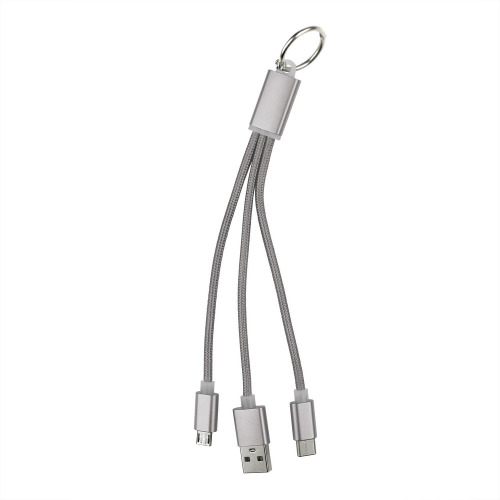 Kabel do ładowania, brelok do kluczy Srebrny V0345-32 (6)