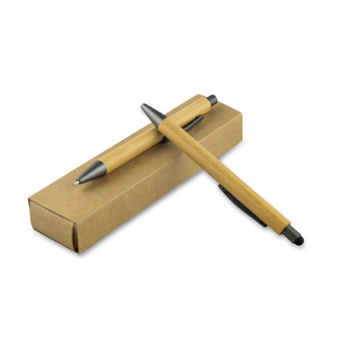 Bambusowy zestaw piśmienniczy, długopis touch pen i ołówek mechaniczny | Wallace drewno V9342-17 (10)