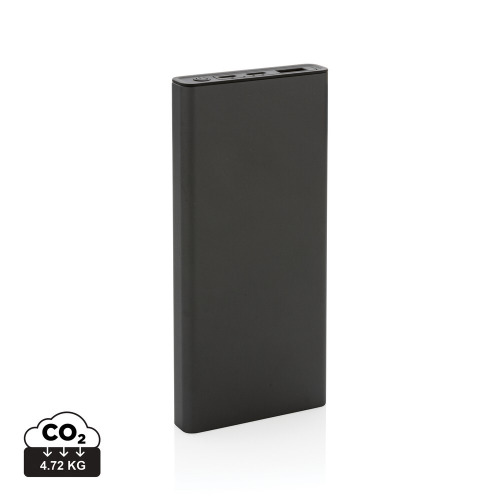 Szybki power bank 10000 mAh Terra, aluminium z recyklingu Szary P322.692 (10)