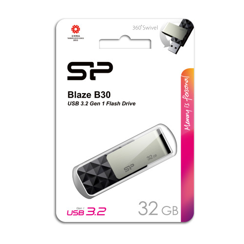 Pendrive Blaze B30 3,1 Silicon Power Czarny EG814003 32GB (3)