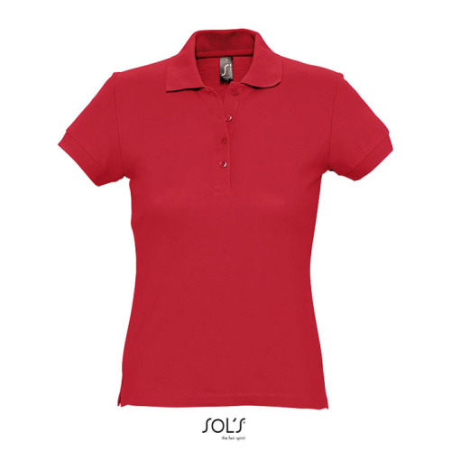 PASSION Damskie POLO 170g Czerwony S11338-RD-L 