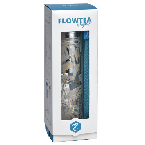 Butelka z podwójną ścianką i zaparzaczem FlowTea 350-400ml Tropic Summer 50021 Bezbarwny EIG50021 (1)