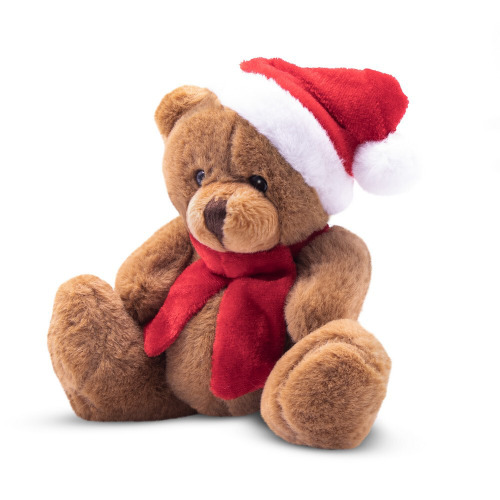 Pluszowy miś świąteczny | Nathan Brown brązowo-czerwony HE261-56 (11)