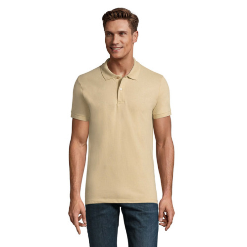 PERFECT Męskie POLO 180g Sand S11346-SA-XL 