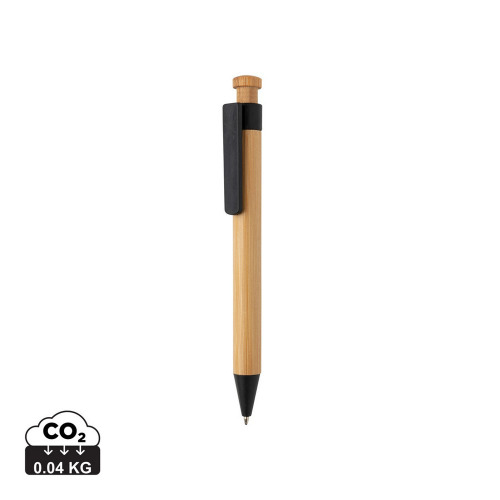 Bambusowy długopis czarny P610.541 (6)