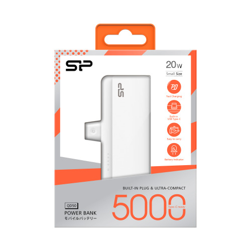 Power bank QD50 5000 mAh Silicon Power biały EG834306 (3)