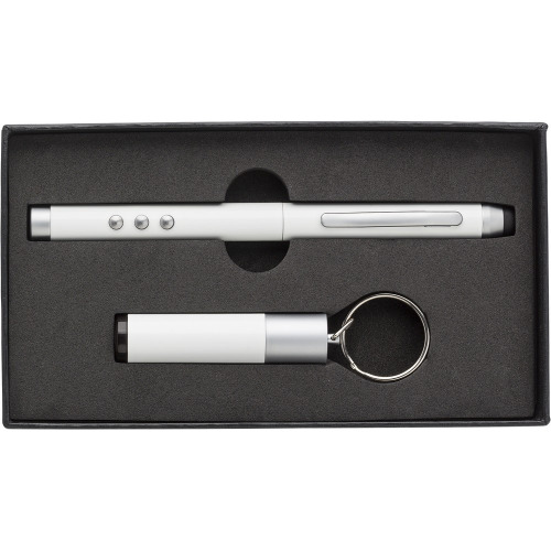 Wskaźnik laserowy, długopis, touch pen, odbiornik biały V3582-02 (3)