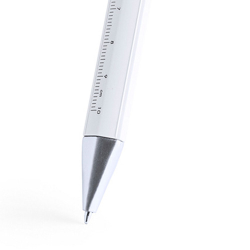 Długopis wielofunkcyjny, linijka, narzędzie pomiarowe biały V1772-02 (6)